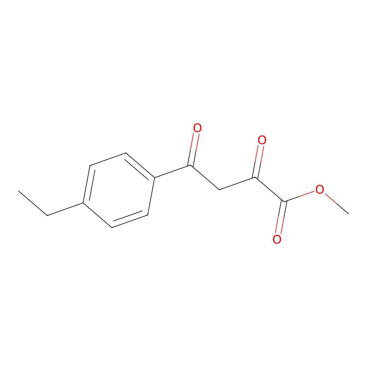 Methyl 4-ethyl-a,g-dioxo-benzenebutanoate molecular structure, CAS 66751-98-2