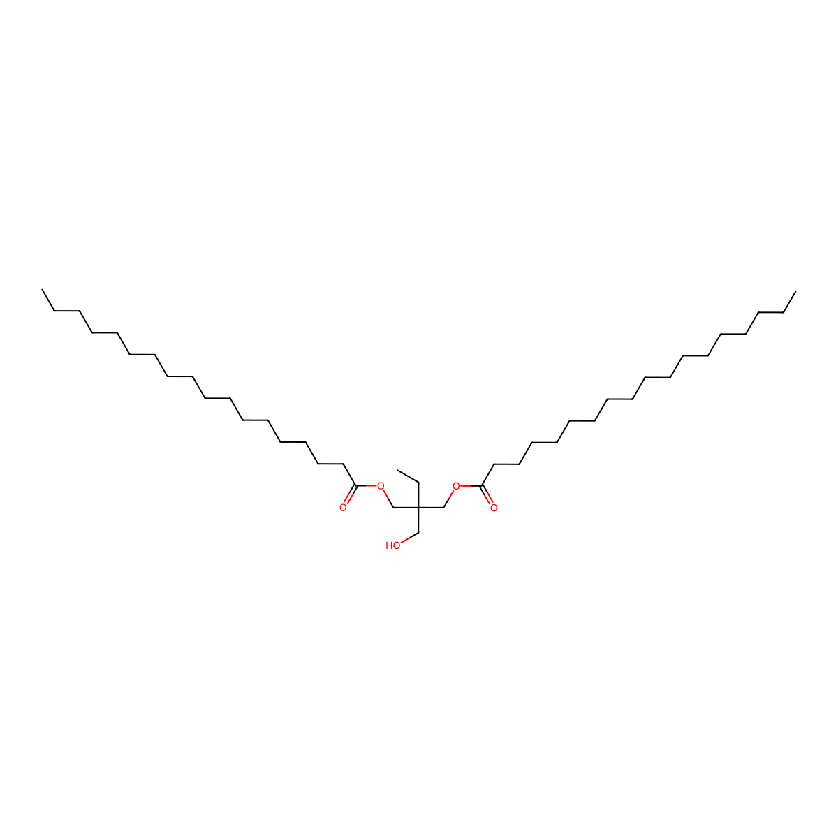 Octadecanoic acid, 1,1'-[2-ethyl-2-(hydroxymethyl)-1,3-propanediyl] ester molecular structure, CAS 66753-01-3