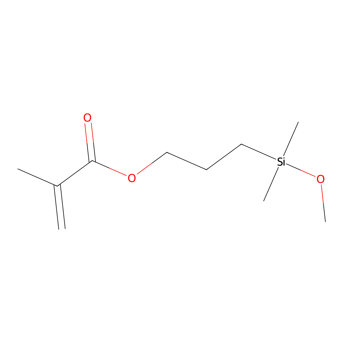 3-(Methoxydimethylsilyl)propyl methacrylate molecular structure, CAS 66753-64-8