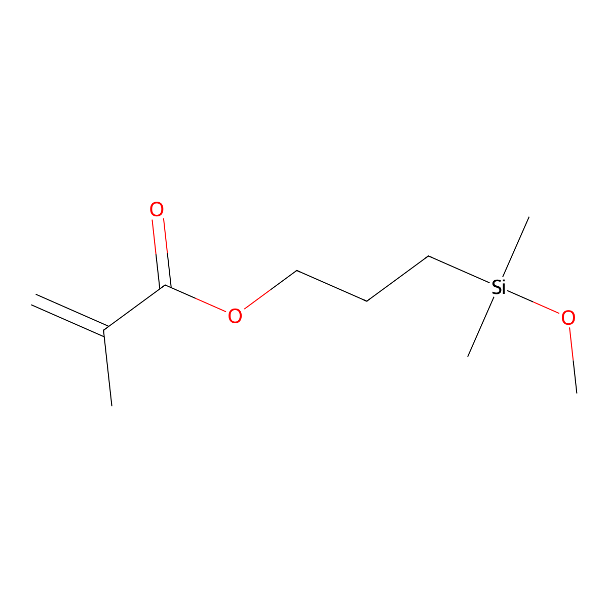 3-(Methoxydimethylsilyl)propyl methacrylate molecular structure, CAS 66753-64-8