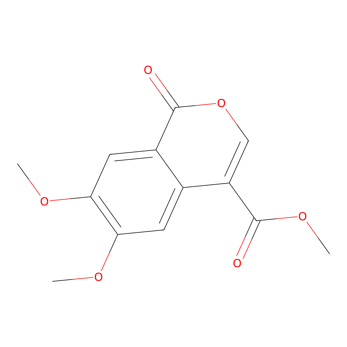 Methyl 6,7-dimethoxy-1-oxo-1H-isochromene-4-carboxylate molecular structure, CAS 66753-79-5