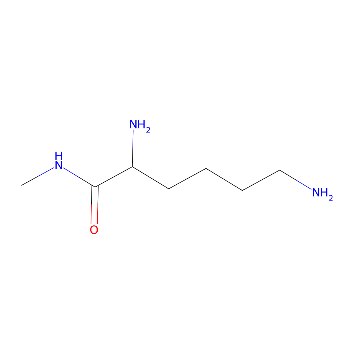 (S)-2,6-Diamino-N-methylhexanamide molecular structure, CAS 66760-51-8