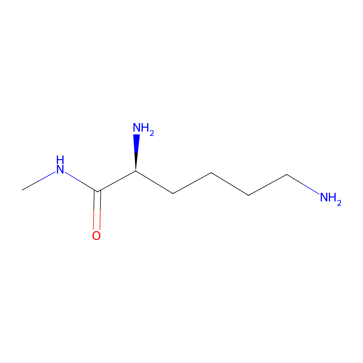 (S)-2,6-Diamino-N-methylhexanamide molecular structure, CAS 66760-51-8