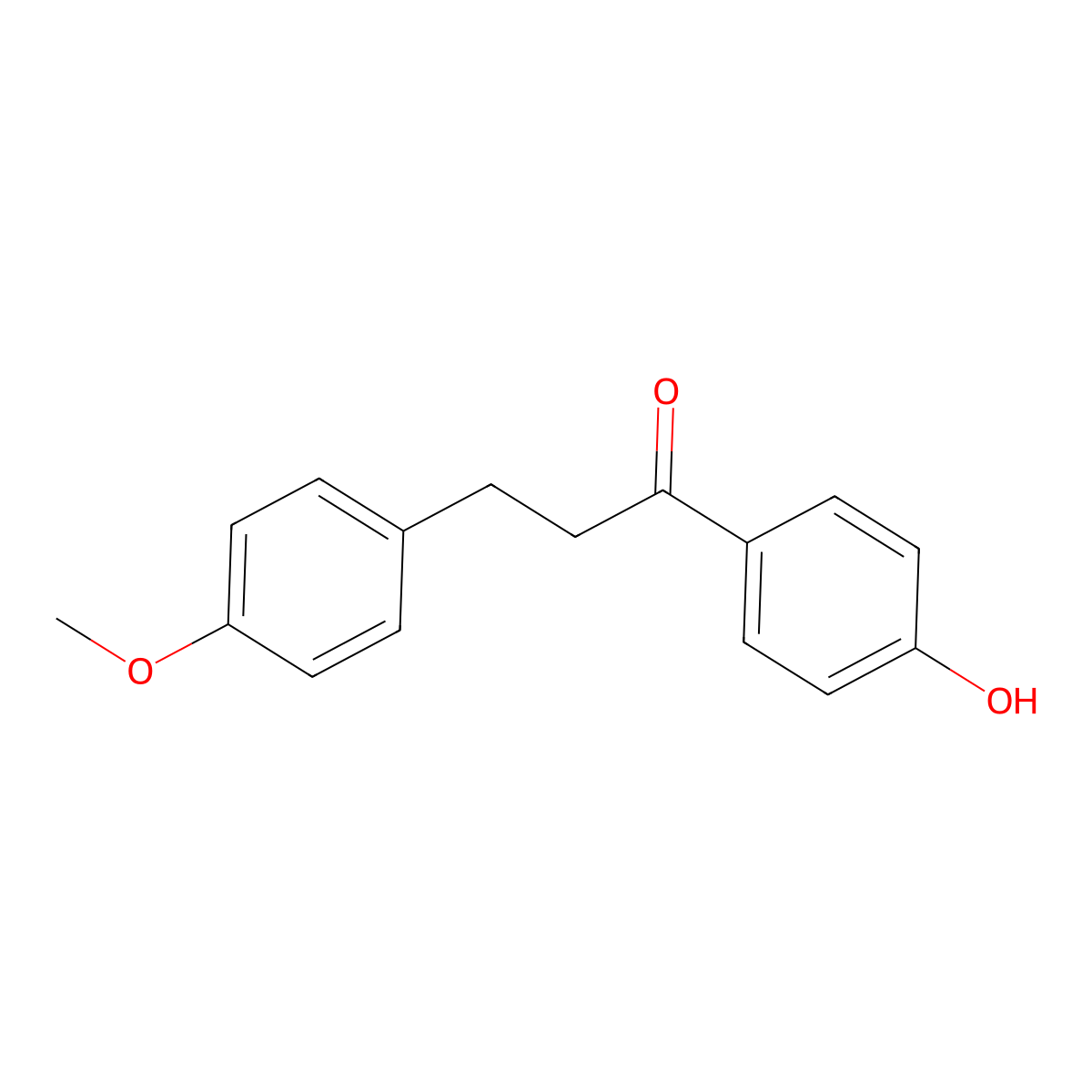 1-(4-Hydroxyphenyl)-3-(4-methoxyphenyl)propan-1-one molecular structure, CAS 66760-72-3