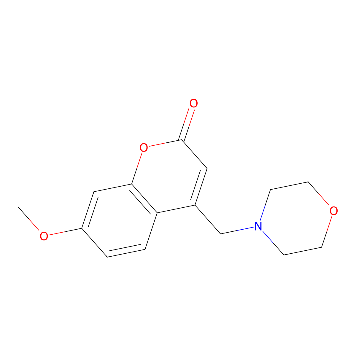 7-Methoxy-4-(morpholin-4-ylmethyl)chromen-2-one molecular structure, CAS 66762-39-8