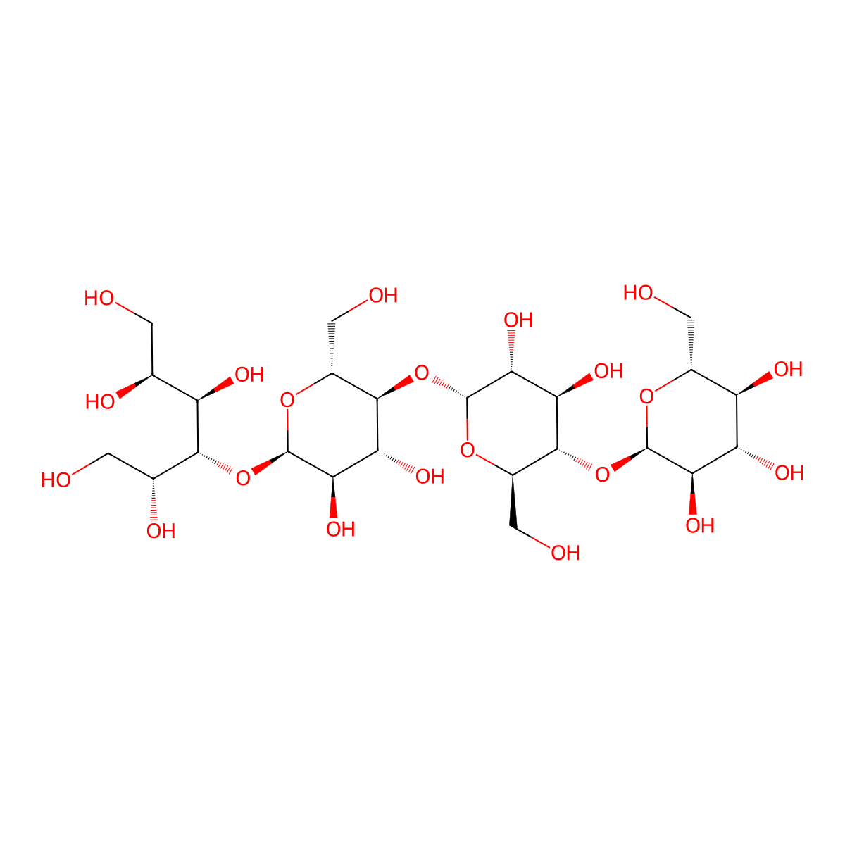 Maltotetraitol molecular structure, CAS 66767-99-5