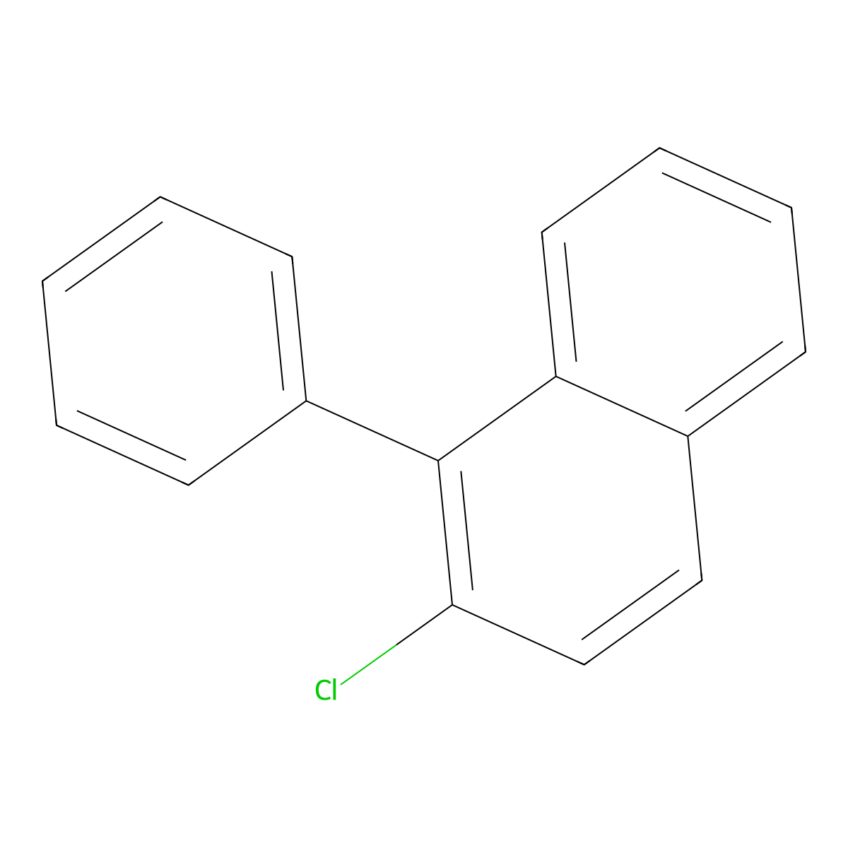 2-Chloro-1-phenylnaphthalene molecular structure, CAS 66768-81-8