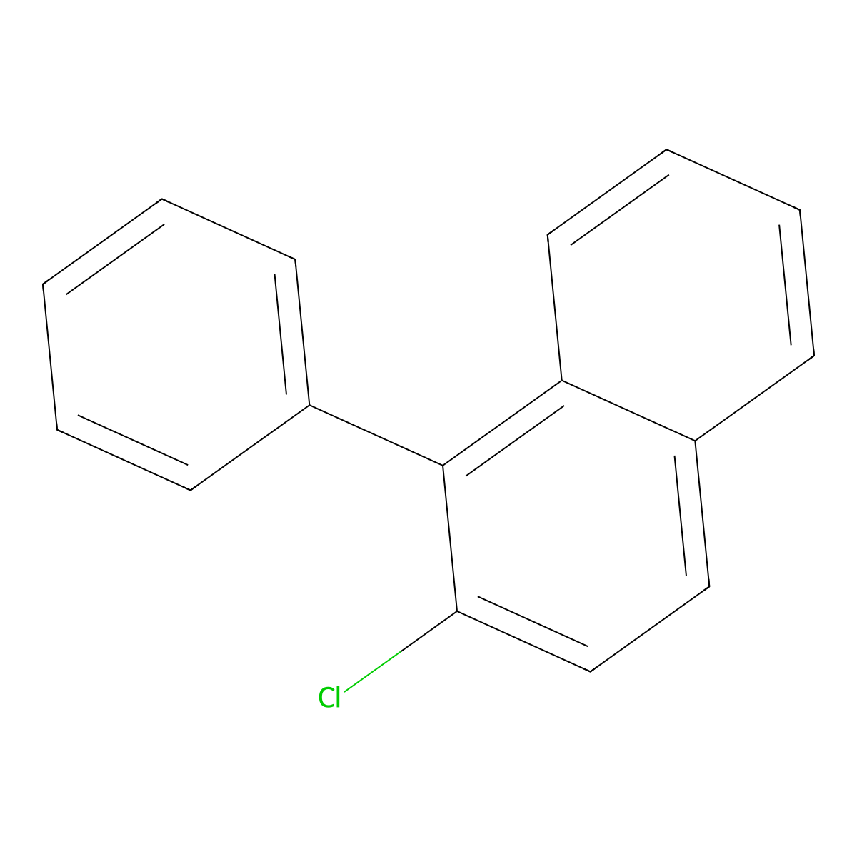 2-Chloro-1-phenylnaphthalene molecular structure, CAS 66768-81-8
