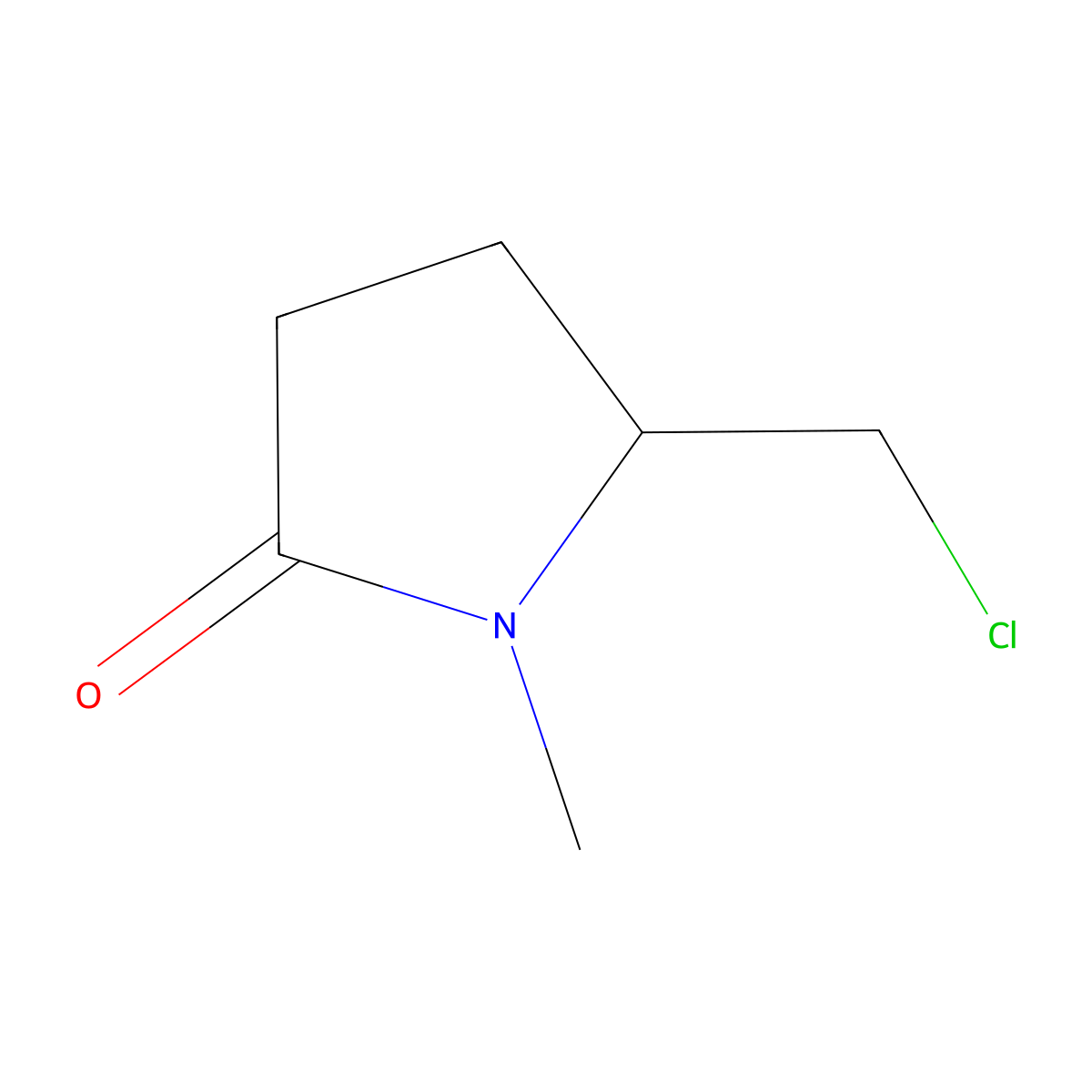 5-(Chloromethyl)-1-methylpyrrolidin-2-one molecular structure, CAS 66769-85-5