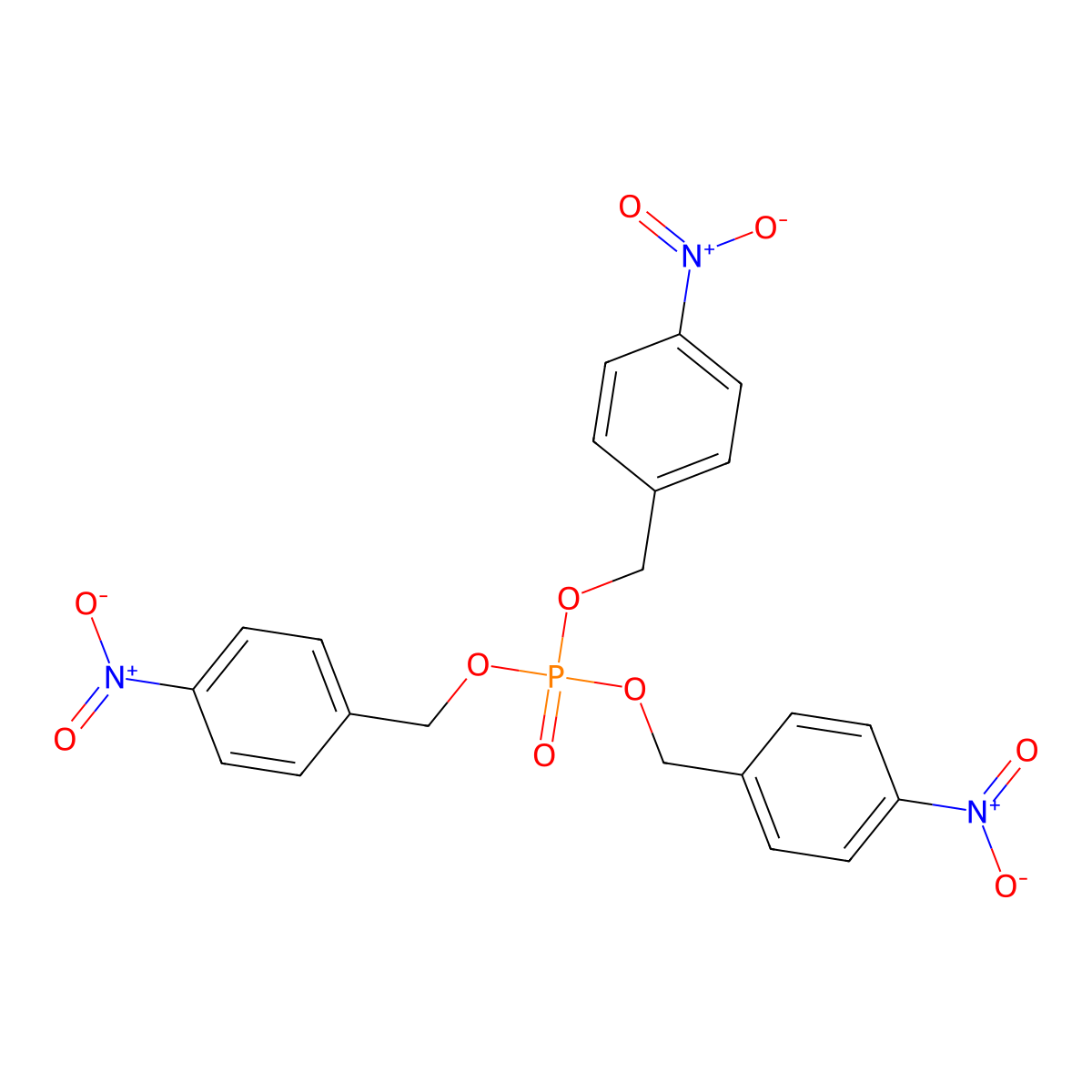 Tris(p-nitrobenzyl) Phosphate molecular structure, CAS 66777-93-3