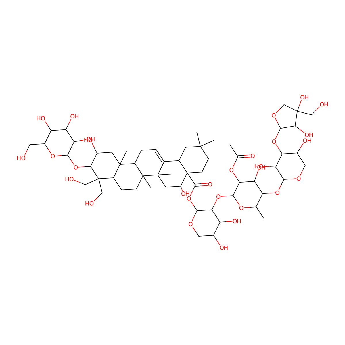 3'o-Acetylplatycodin D molecular structure, CAS 66779-34-8