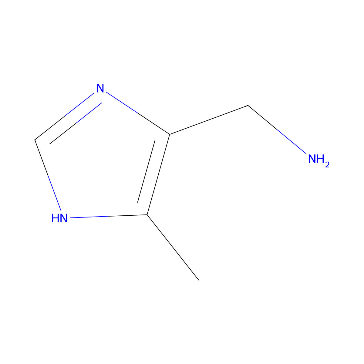 (4-methyl-1H-imidazol-5-yl)methanamine molecular structure, CAS 66780-83-4