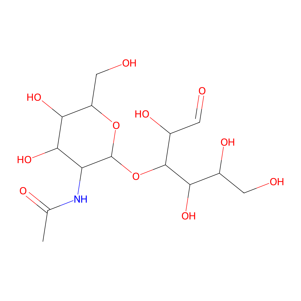 N-acetylgalactosaminyl-alpha(1-3)galactose molecular structure, CAS 66781-75-7