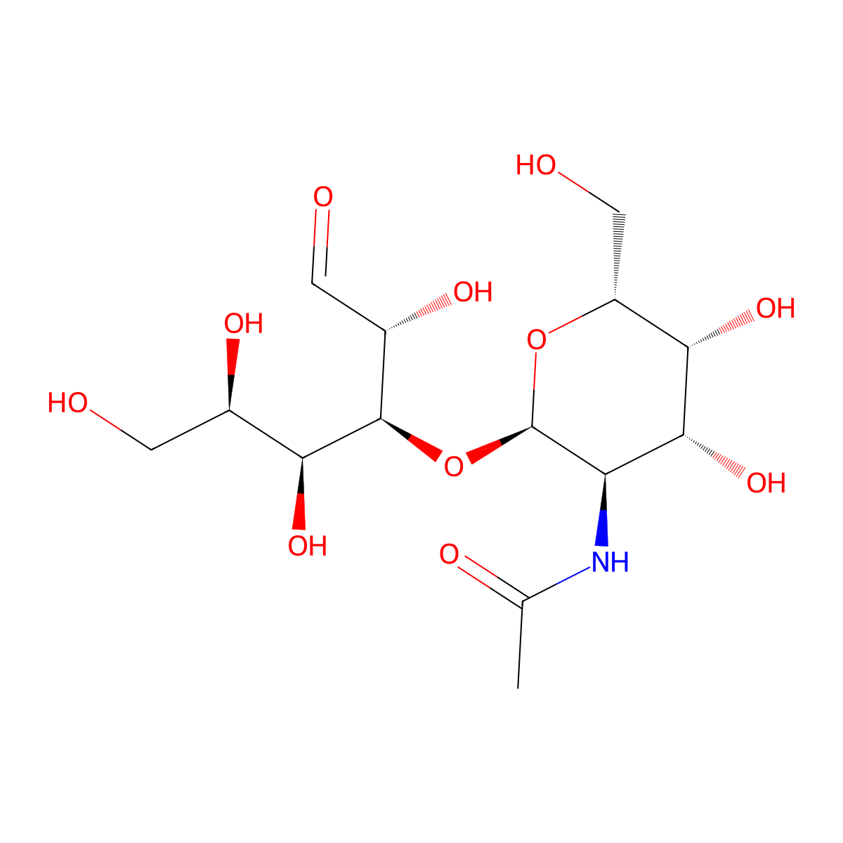 N-acetylgalactosaminyl-alpha(1-3)galactose molecular structure, CAS 66781-75-7