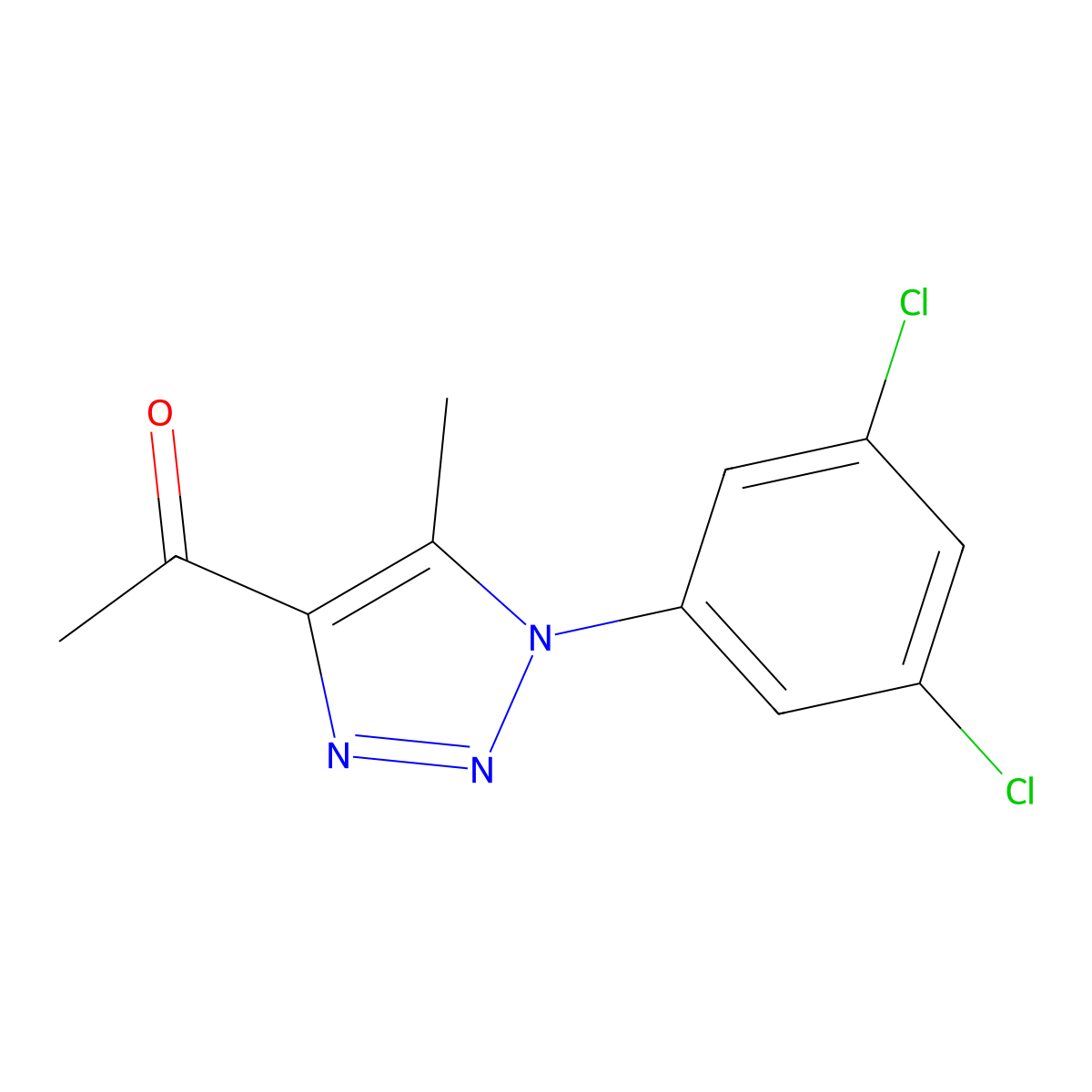 1-[1-(3,5-dichlorophenyl)-5-methyl-1H-1,2,3-triazol-4-yl]ethan-1-one molecular structure, CAS 667865-24-9