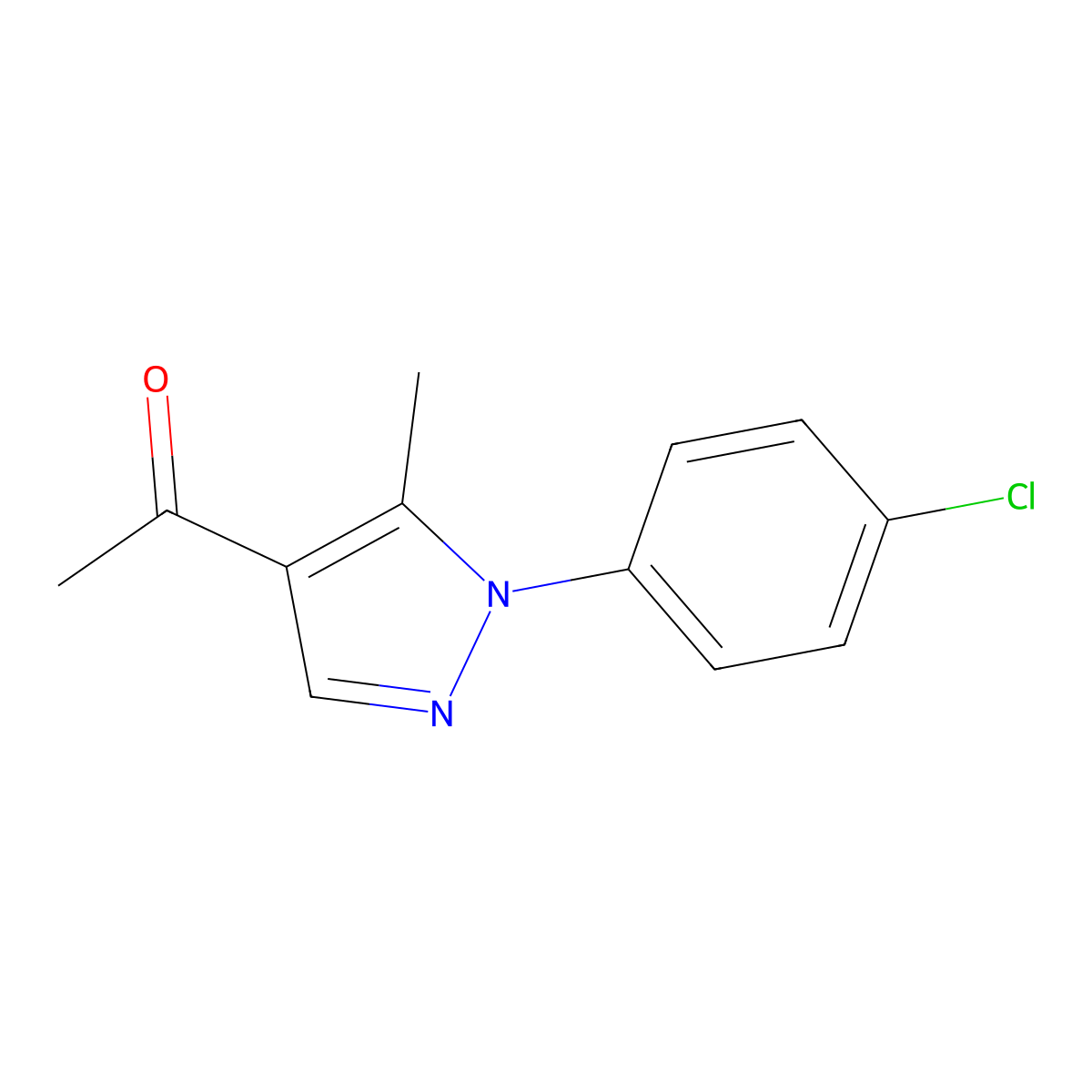 1-(1-(4-chlorophenyl)-5-methyl-1H-pyrazol-4-yl)ethanone molecular structure, CAS 667866-04-8