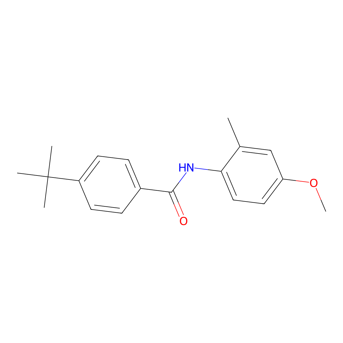 4-tert-butyl-N-(4-methoxy-2-methylphenyl)benzamide molecular structure, CAS 667867-44-9
