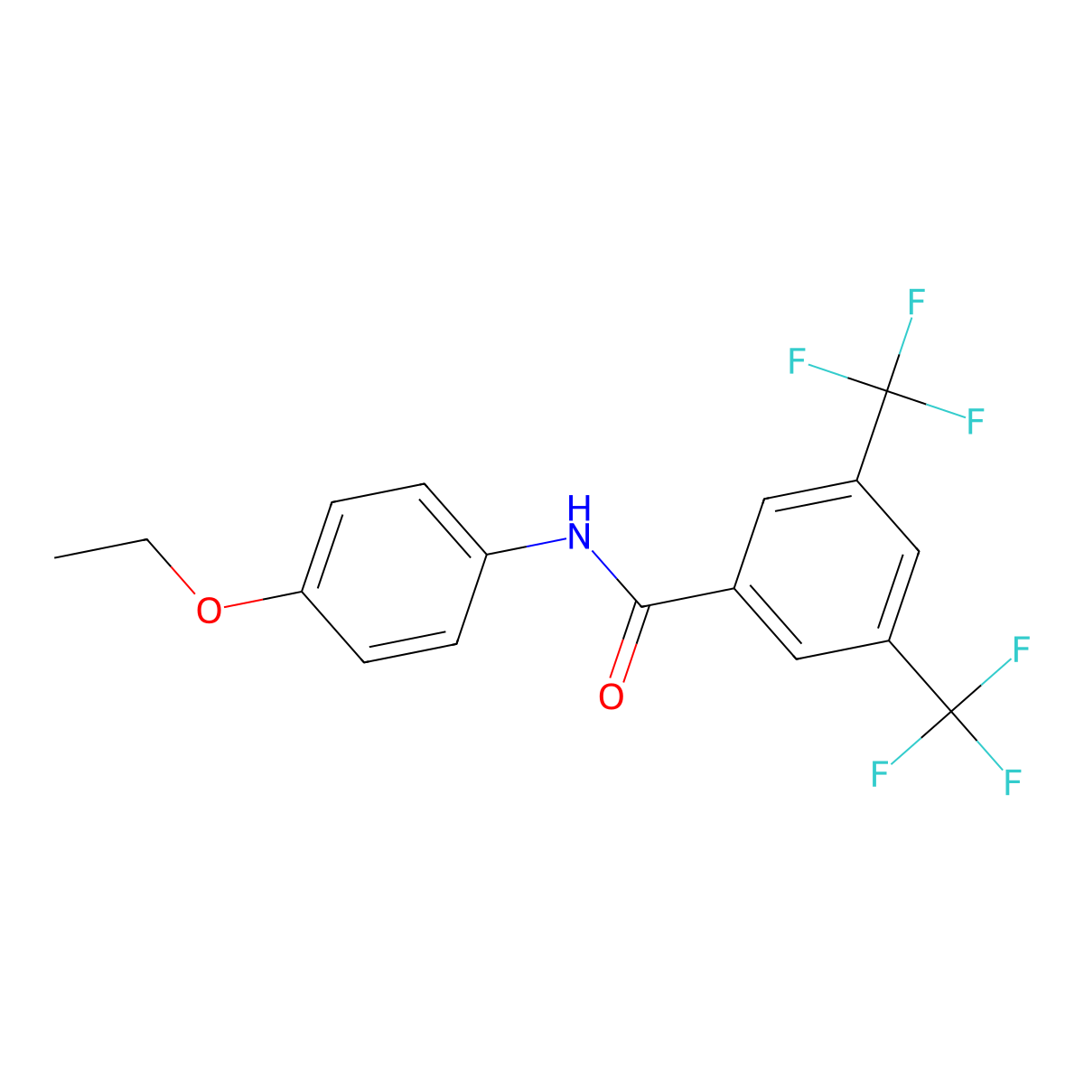 N-(4-ethoxyphenyl)-3,5-bis(trifluoromethyl)benzamide molecular structure, CAS 667867-52-9