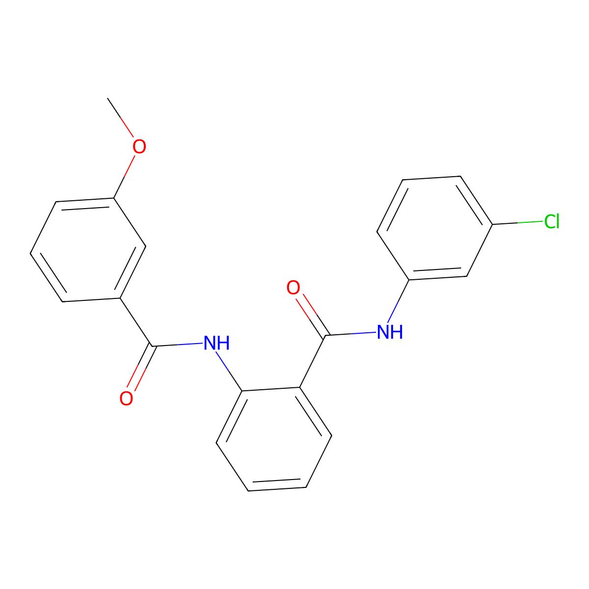 N-(3-chlorophenyl)-2-[(3-methoxybenzoyl)amino]benzamide molecular structure, CAS 667867-88-1