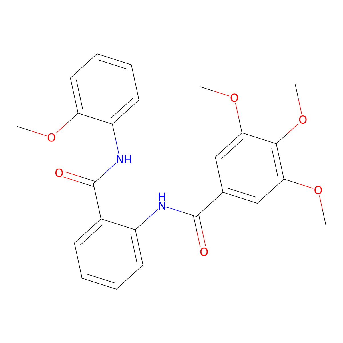 3,4,5-trimethoxy-N-[2-[(2-methoxyphenyl)carbamoyl]phenyl]benzamide molecular structure, CAS 667868-00-0