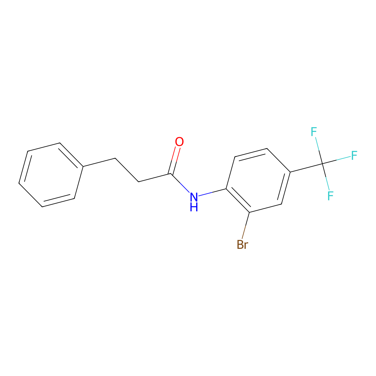 N-[2-bromo-4-(trifluoromethyl)phenyl]-3-phenylpropanamide molecular structure, CAS 667868-21-5