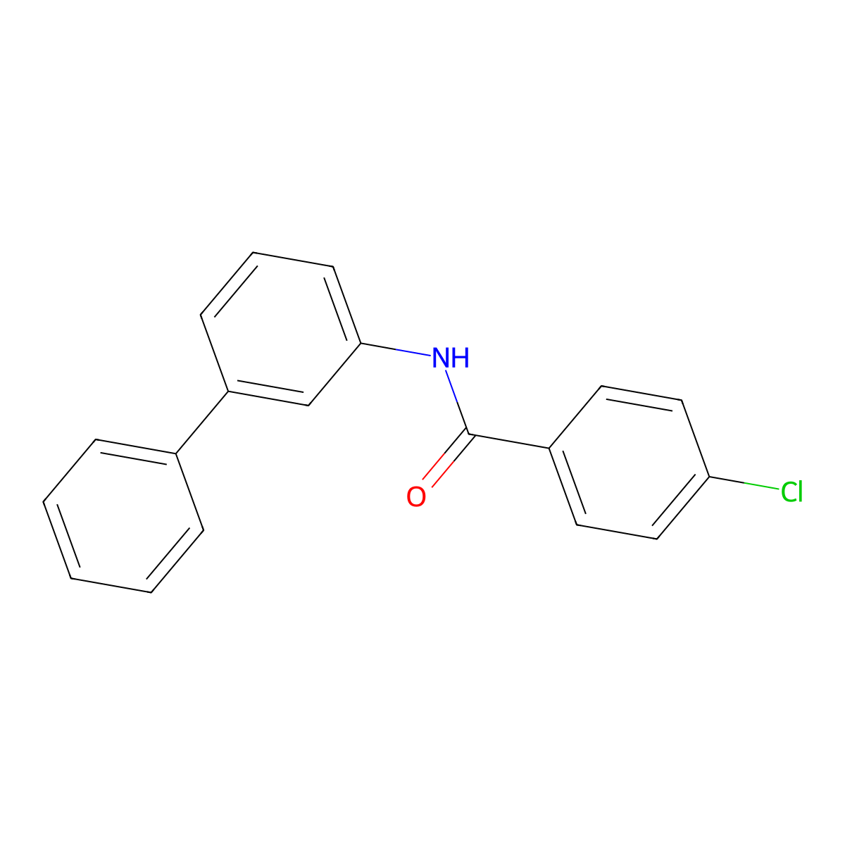 4-chloro-N-(3-phenylphenyl)benzamide molecular structure, CAS 667868-32-8