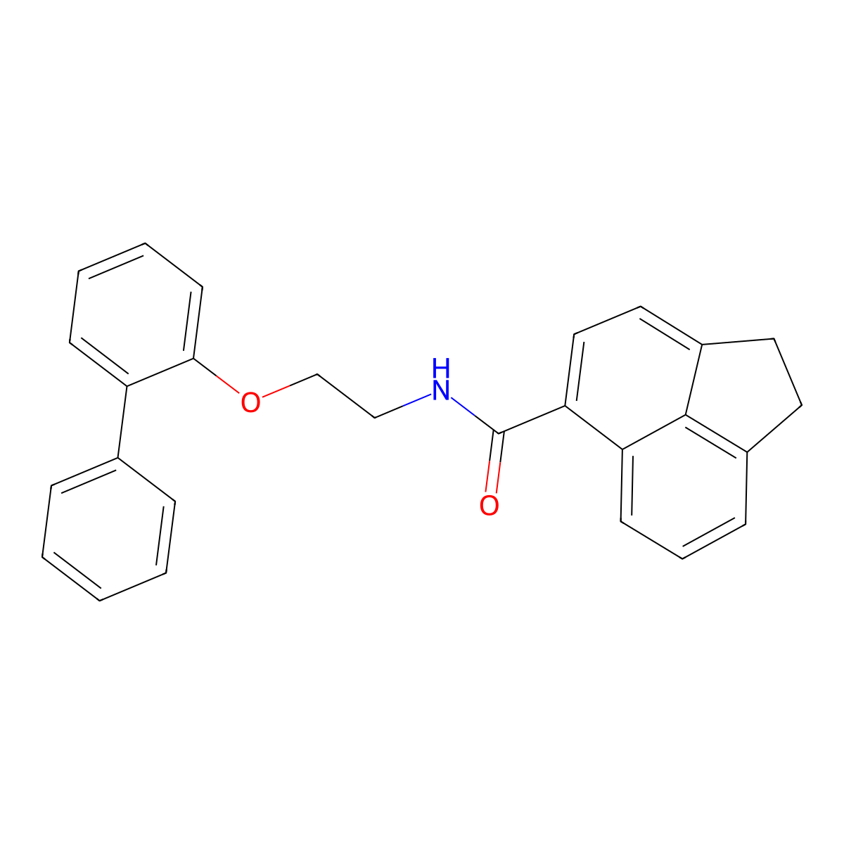 N-[2-(2-phenylphenoxy)ethyl]-1,2-dihydroacenaphthylene-5-carboxamide molecular structure, CAS 667868-38-4