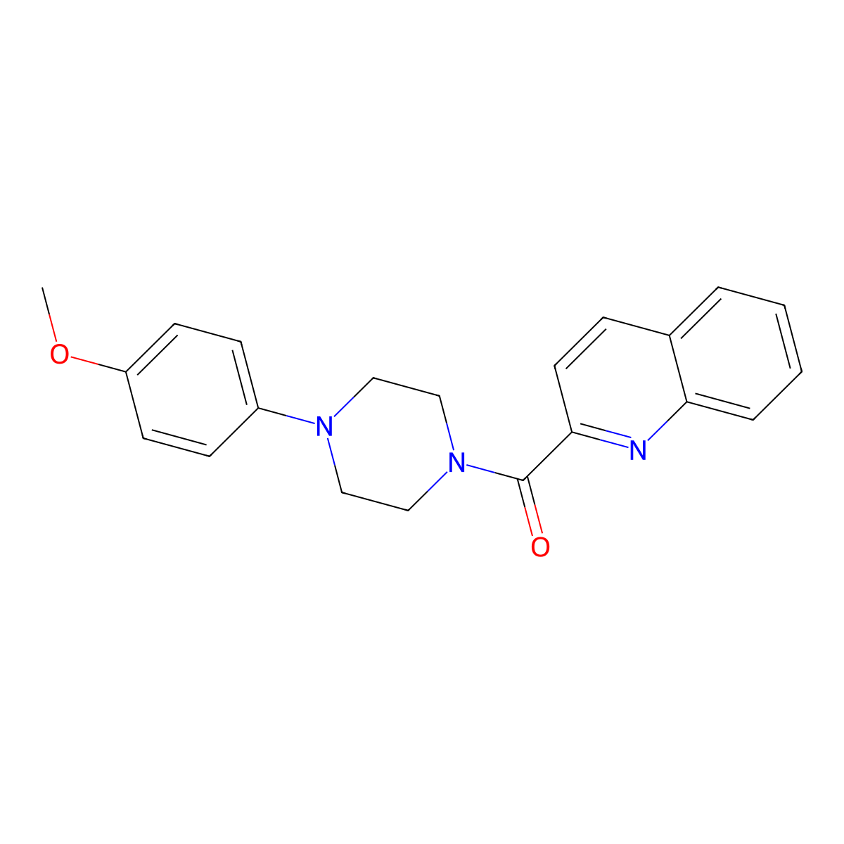 [4-(4-Methoxyphenyl)piperazin-1-yl]-quinolin-2-ylmethanone molecular structure, CAS 667868-50-0