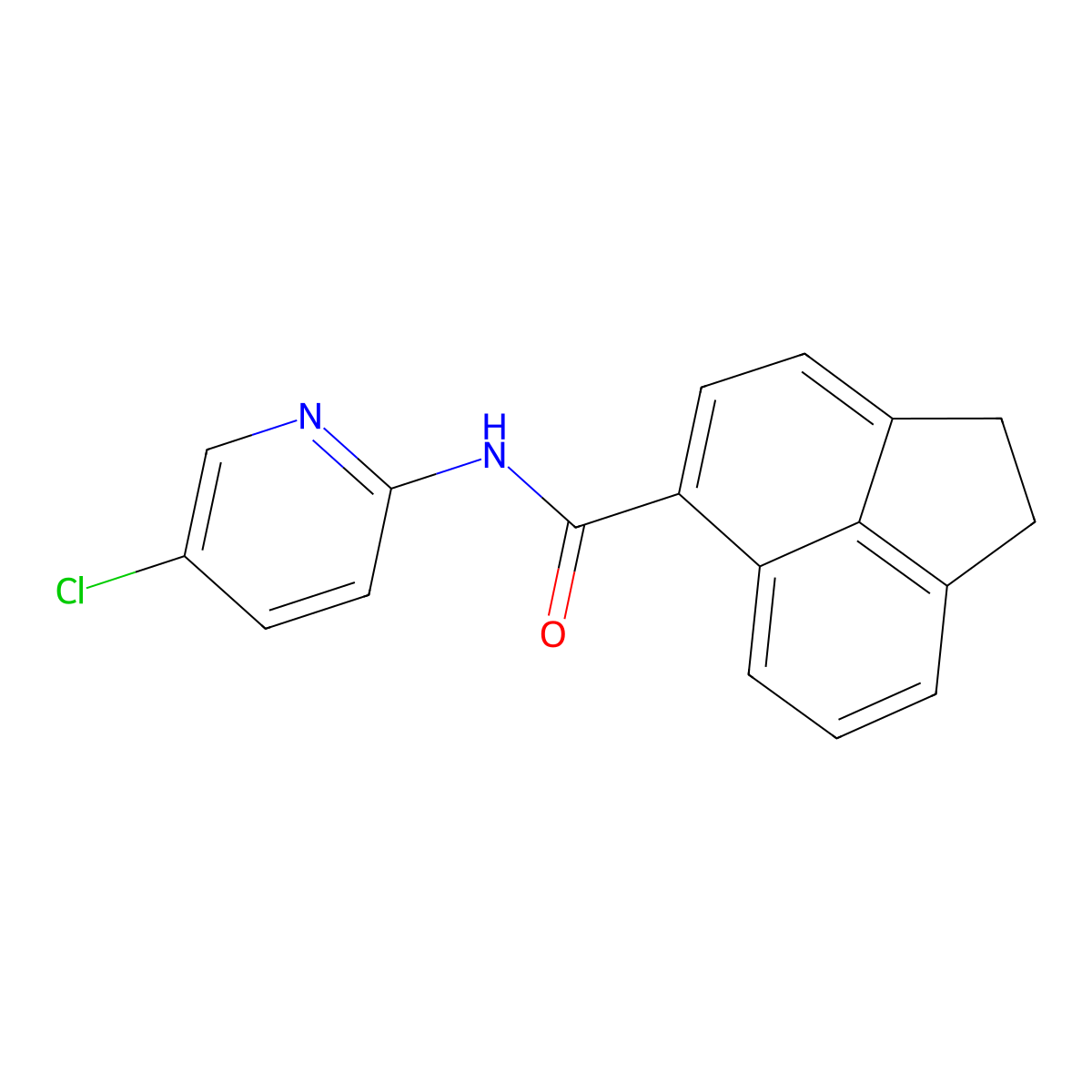 N-(5-chloro-2-pyridinyl)-1,2-dihydro-5-acenaphthylenecarboxamide molecular structure, CAS 667868-58-8