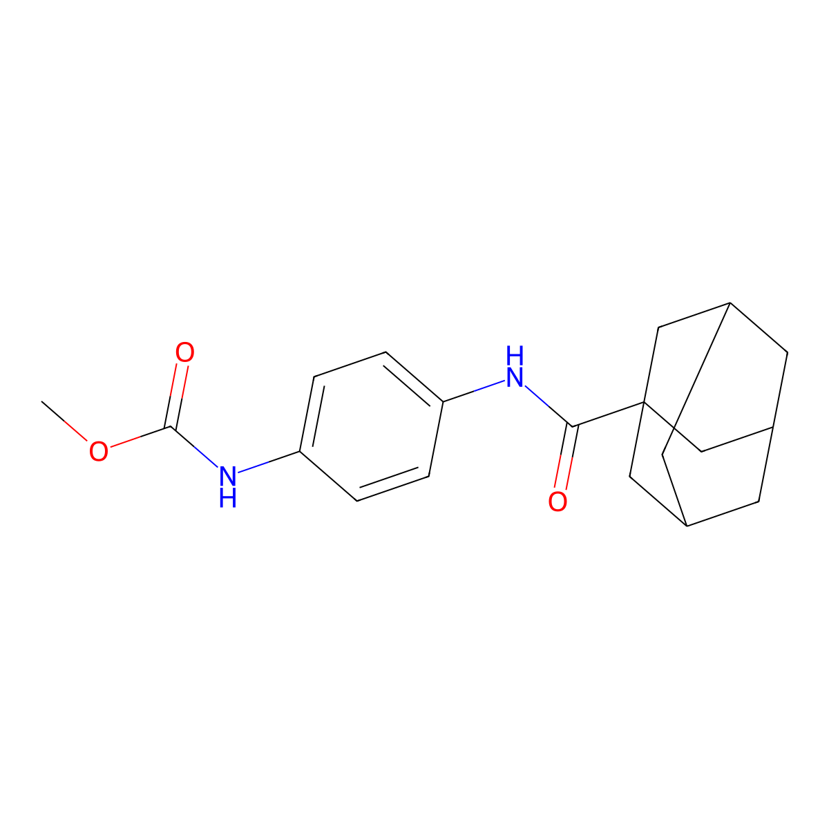Methyl 4-[(1-adamantylcarbonyl)amino]phenylcarbamate molecular structure, CAS 667868-68-0