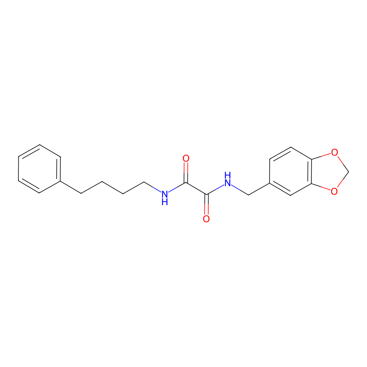 N'-(1,3-benzodioxol-5-ylmethyl)-N-(4-phenylbutyl)oxamide molecular structure, CAS 667868-97-5