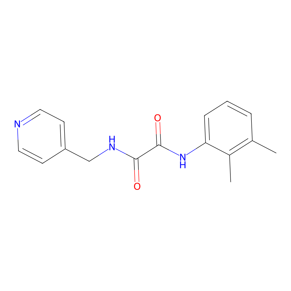 N'-(2,3-dimethylphenyl)-N-(pyridin-4-ylmethyl)oxamide molecular structure, CAS 667869-03-6
