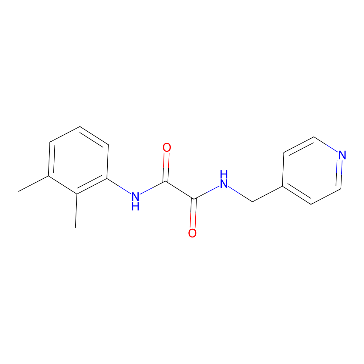 N'-(2,3-dimethylphenyl)-N-(pyridin-4-ylmethyl)oxamide molecular structure, CAS 667869-03-6