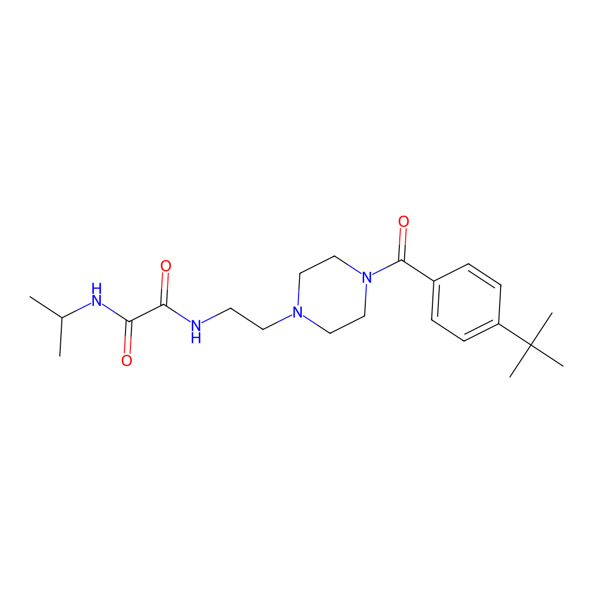 N-[2-[4-(4-tert-butylbenzoyl)piperazin-1-yl]ethyl]-N'-propan-2-yloxamide molecular structure, CAS 667869-04-7
