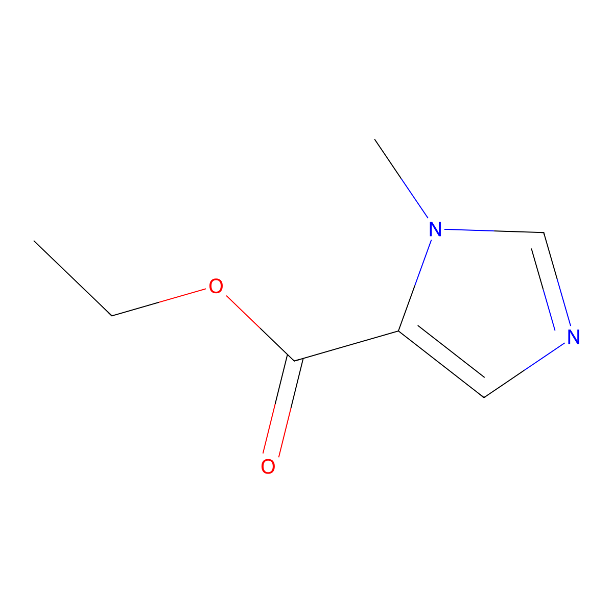 Ethyl 1-methyl-1H-imidazole-5-carboxylate molecular structure, CAS 66787-70-0