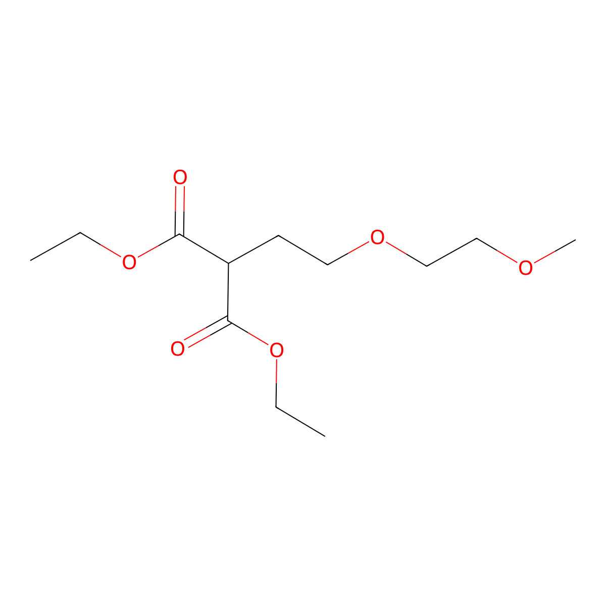 1,3-Diethyl 2-[2-(2-methoxyethoxy)ethyl]propanedioate molecular structure, CAS 667871-49-0