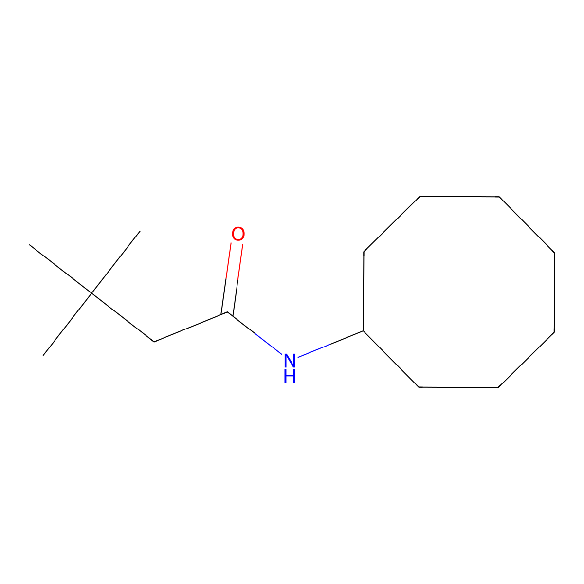 N-cyclooctyl-3,3-dimethylbutanamide molecular structure, CAS 667873-95-2