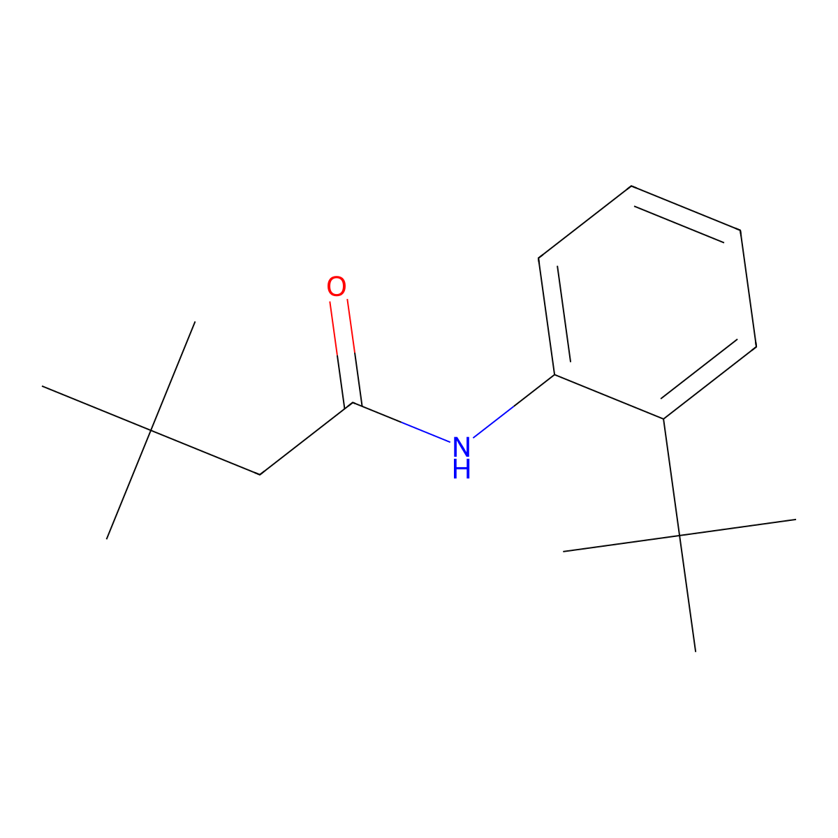 N-(2-tert-butylphenyl)-3,3-dimethylbutanamide molecular structure, CAS 667873-97-4