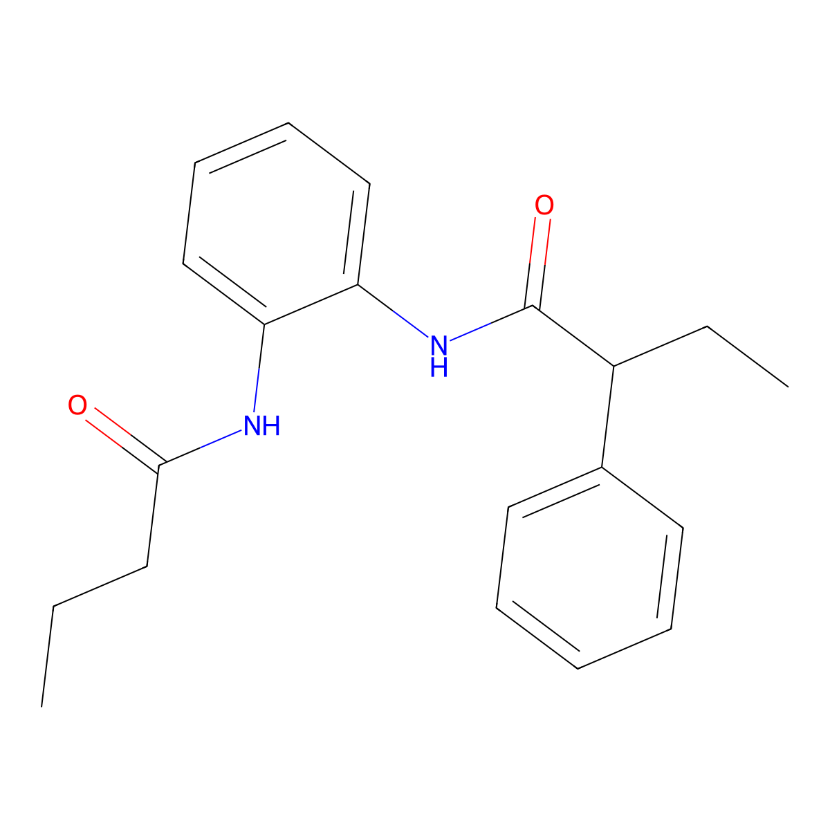 N-[2-(butanoylamino)phenyl]-2-phenylbutanamide molecular structure, CAS 667873-98-5
