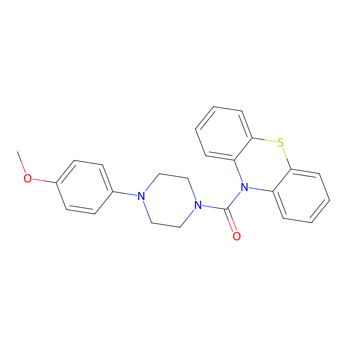 4-(4-Methoxyphenyl)piperazinyl phenothiazin-10-yl ketone molecular structure, CAS 667873-99-6