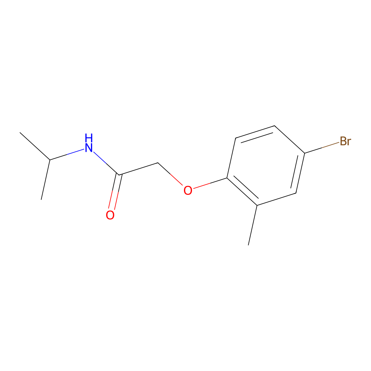 2-(4-bromo-2-methylphenoxy)-N-propan-2-ylacetamide molecular structure, CAS 667874-05-7