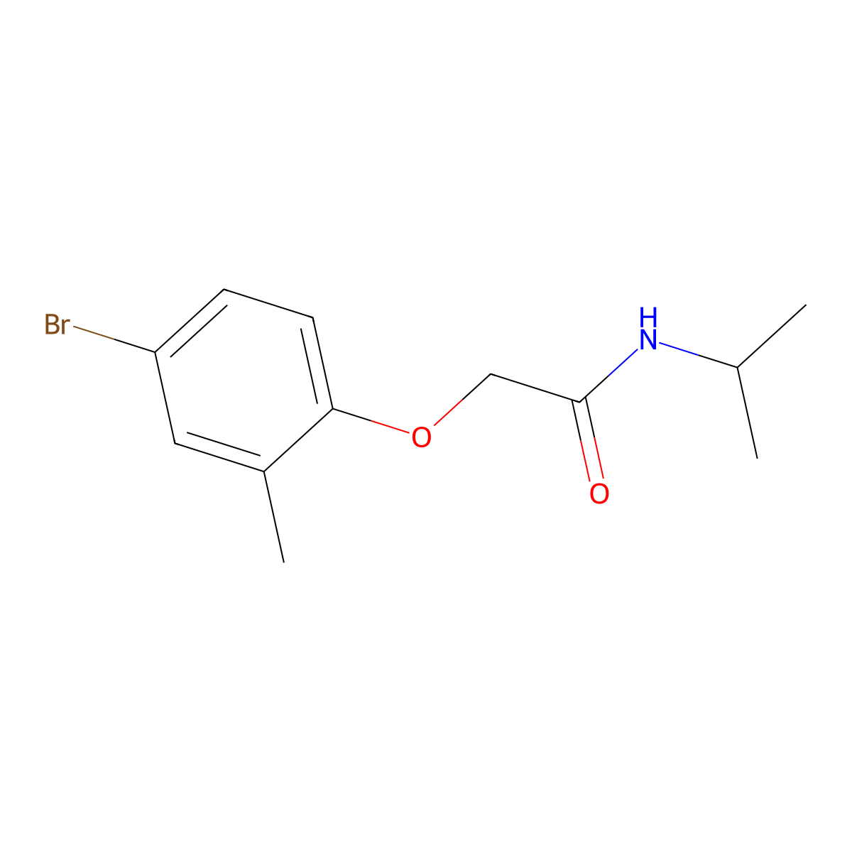 2-(4-bromo-2-methylphenoxy)-N-propan-2-ylacetamide molecular structure, CAS 667874-05-7
