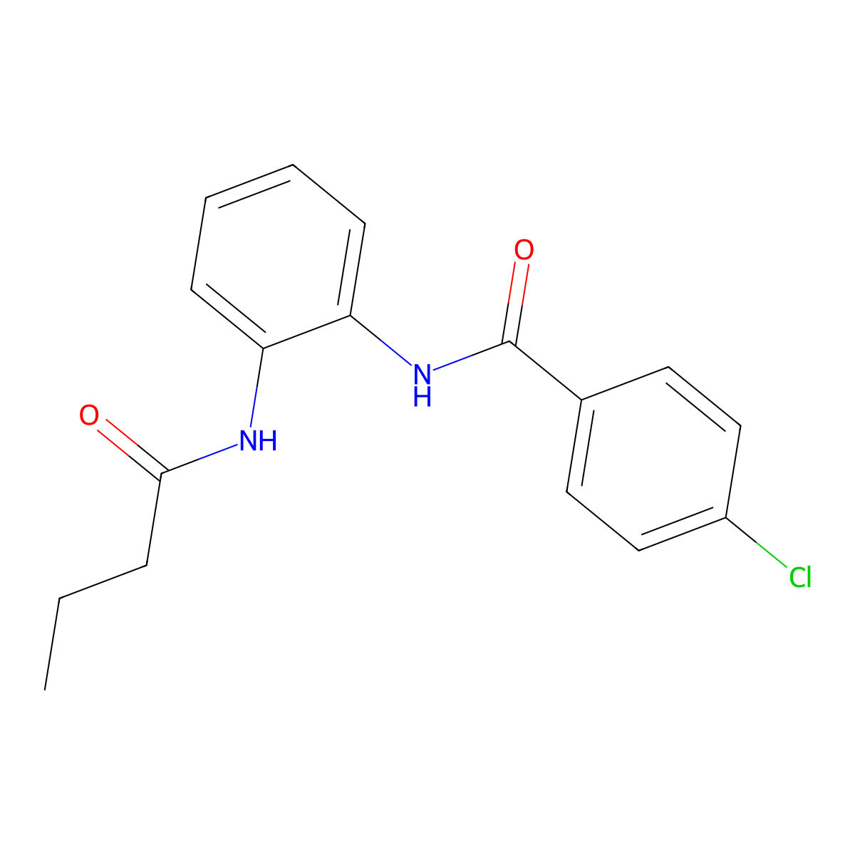N-[2-(butanoylamino)phenyl]-4-chlorobenzamide molecular structure, CAS 667874-46-6