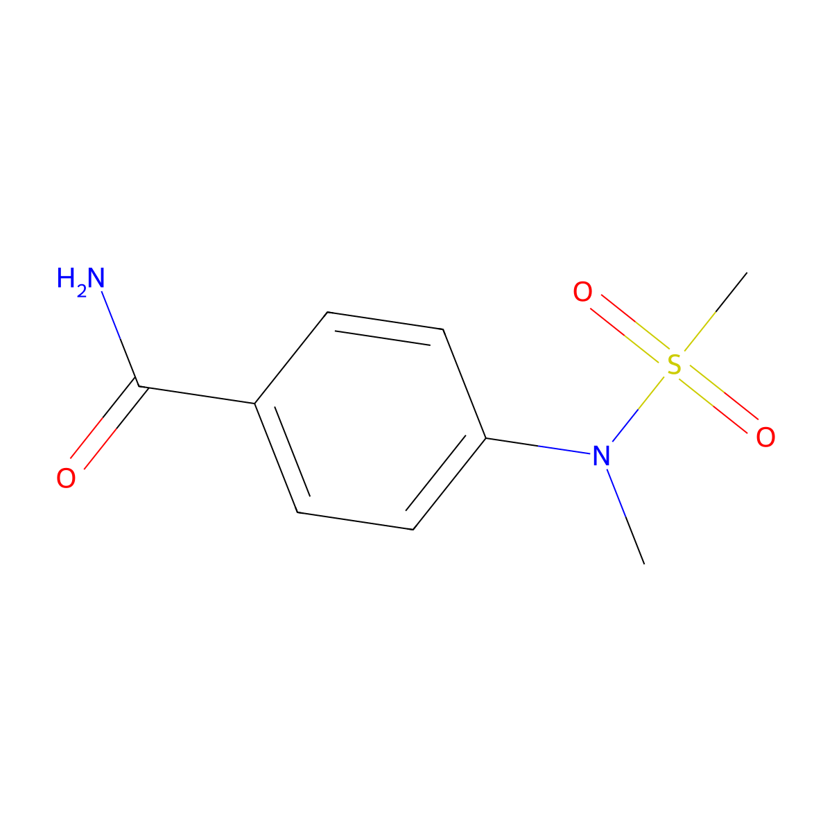 4-[Methyl(methylsulfonyl)amino]benzamide molecular structure, CAS 667875-09-4