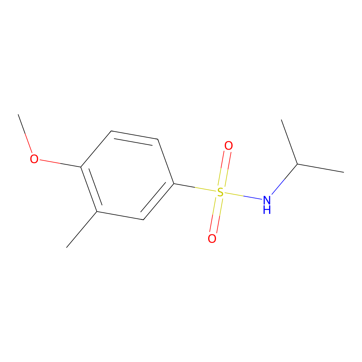 N-isopropyl-4-methoxy-3-methylbenzenesulfonamide molecular structure, CAS 667875-46-9