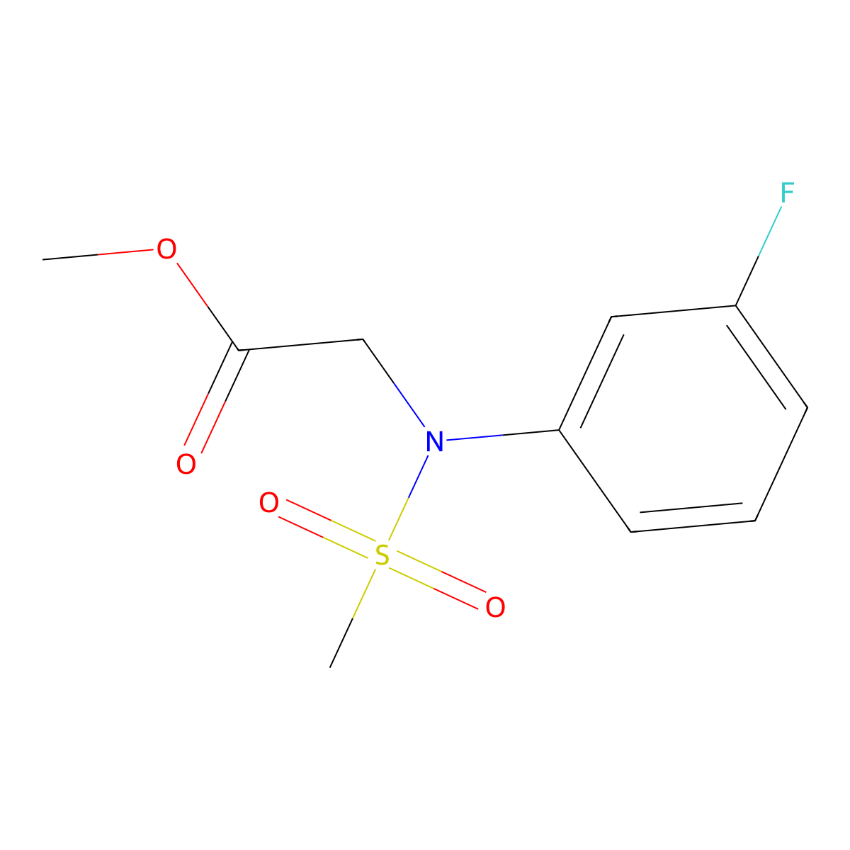 Methyl [3-fluoro(methylsulfonyl)anilino]acetate molecular structure, CAS 667875-58-3