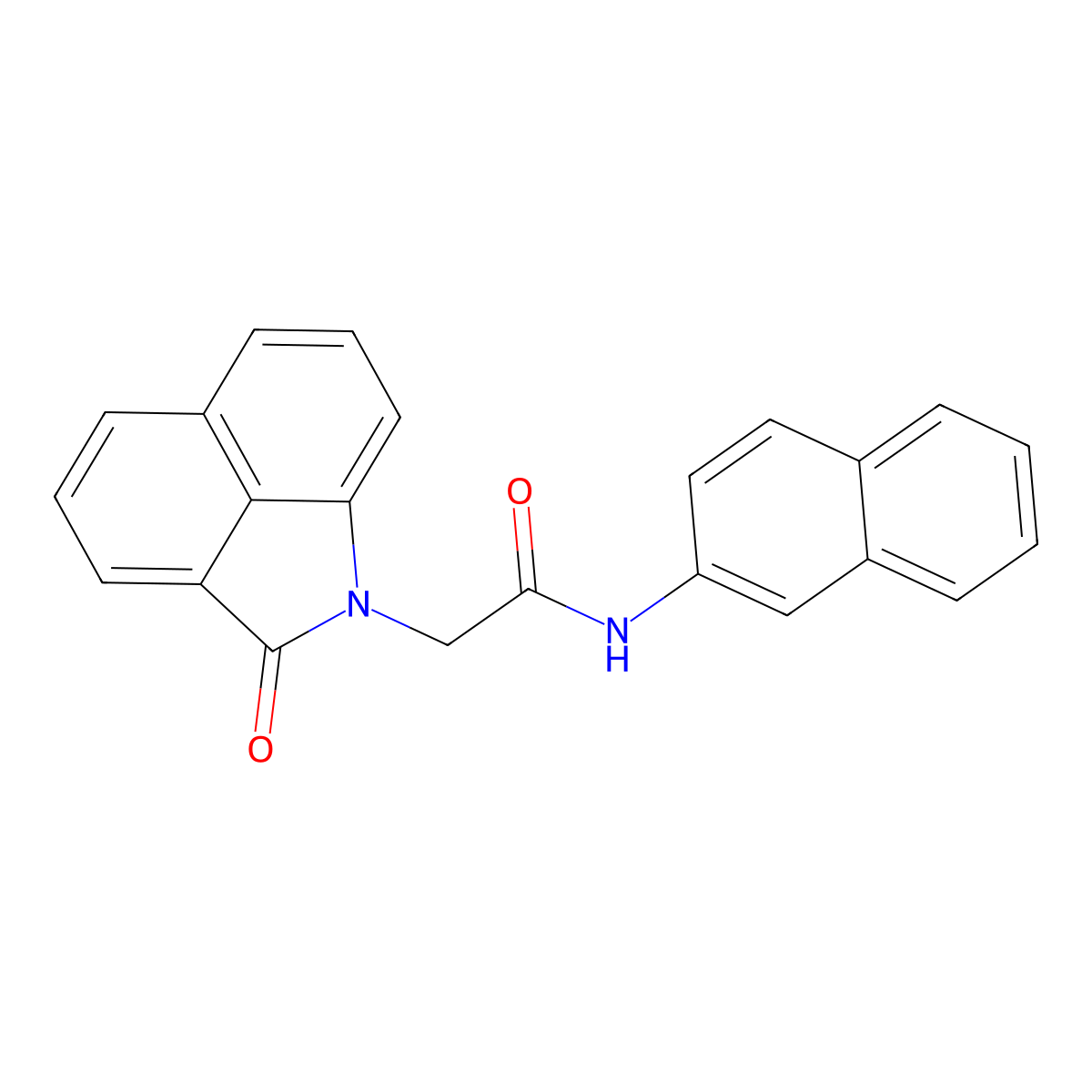 N-(2-naphthyl)-2-(2-oxobenzo[cd]indol-1(2H)-yl)acetamide molecular structure, CAS 667878-08-2