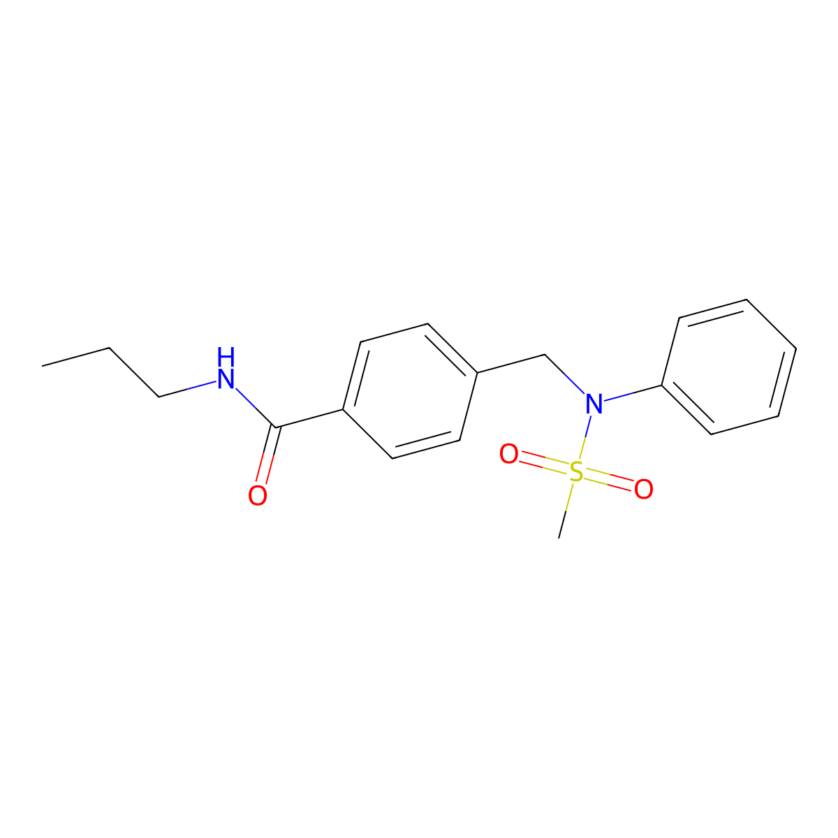 4-[(N-methylsulfonylanilino)methyl]-N-propylbenzamide molecular structure, CAS 667878-21-9
