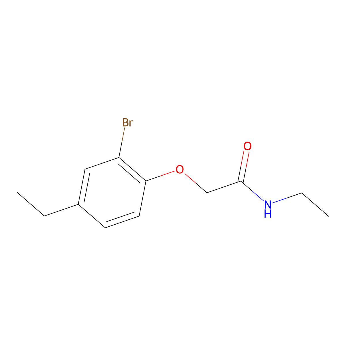 2-(2-bromo-4-ethylphenoxy)-N-ethylacetamide molecular structure, CAS 667879-04-1