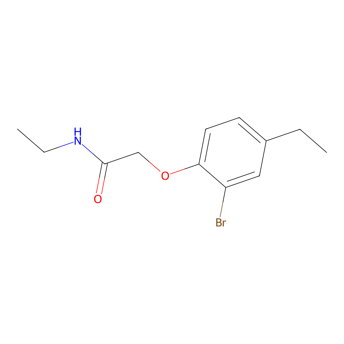 2-(2-bromo-4-ethylphenoxy)-N-ethylacetamide molecular structure, CAS 667879-04-1